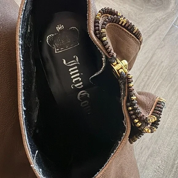 Vintage Juicy Couture Leather Platform High Heel‎ Bootie Pump 7.5M made in Italy - Picture 6 of 9